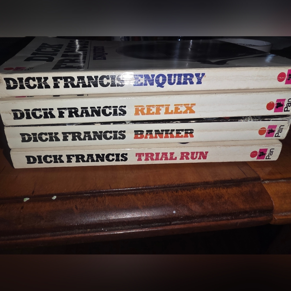 Dick Francis Book Lot of 4 Pan Vintage! Enquiry, Reflex, Banner & Trial Run